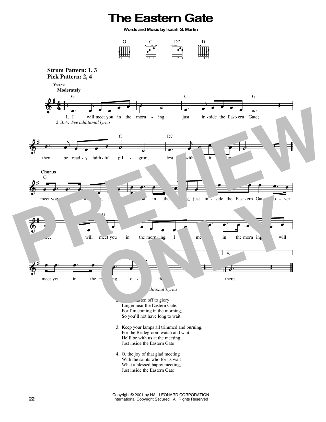 Isaiah G. Martin The Eastern Gate sheet music notes and chords. Download Printable PDF.