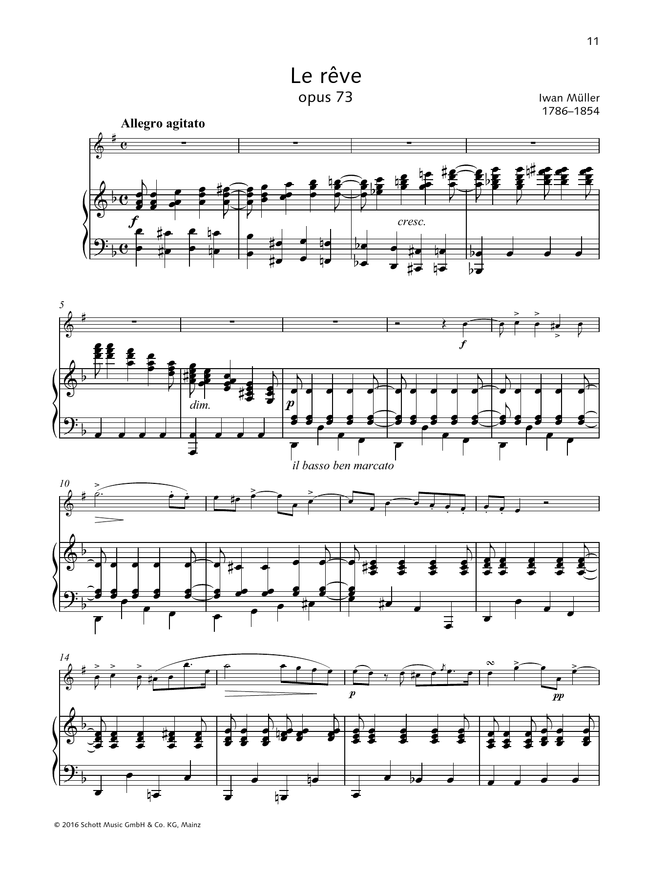 Learn to play Iwan Müller Le Reve sheet music for Woodwind Solo in minutes. Price: 5.9900$ Iwan Müller Le Reve sheet music notes and chords arranged for Woodwind Solo