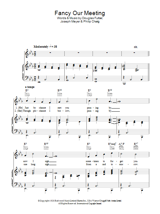 Jack Buchanan Fancy Our Meeting sheet music notes and chords. Download Printable PDF.