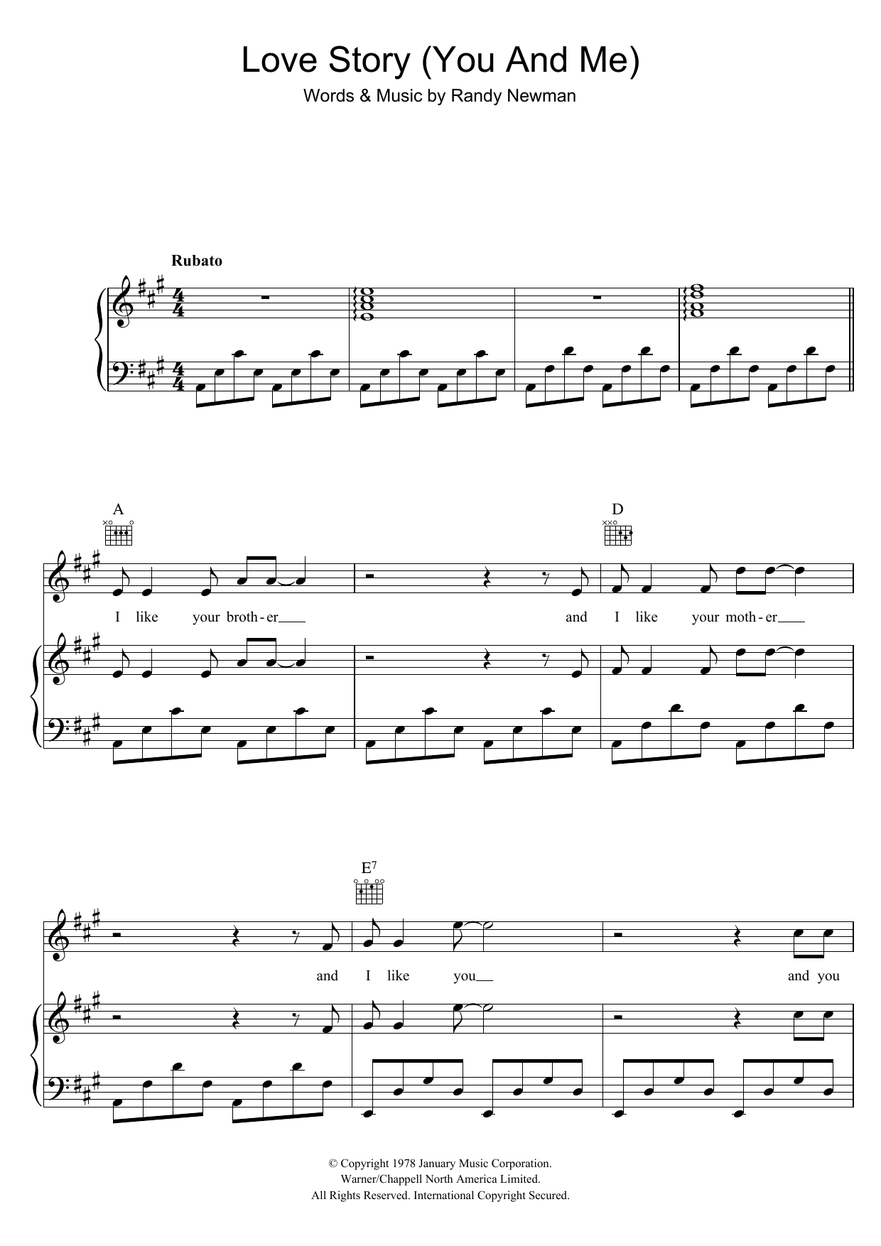 Learn to play Jack Jones Love Story (You And Me) sheet music for Piano, Vocal & Guitar Chords in minutes. Price: 7.8900$ Jack Jones Love Story (You And Me) sheet music notes and chords arranged for Piano, Vocal & Guitar Chords
