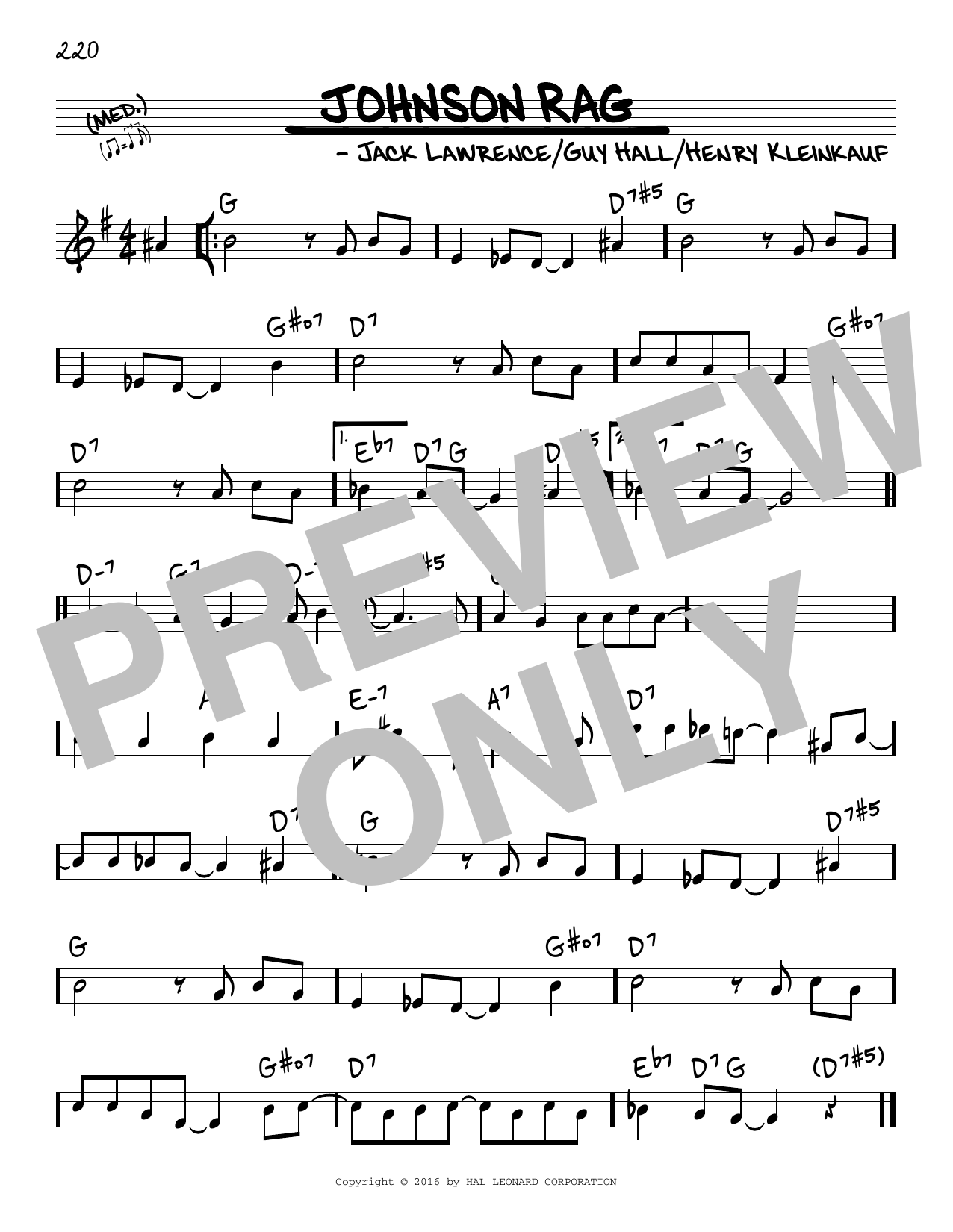 Learn to play Jack Lawrence Johnson Rag sheet music for Real Book – Melody & Chords in minutes. Price: 5.9900$ Jack Lawrence Johnson Rag sheet music notes and chords arranged for Real Book – Melody & Chords
