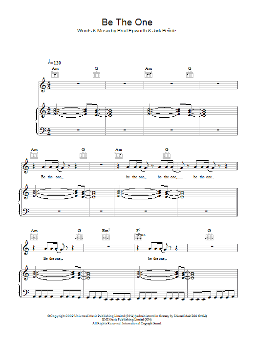 Learn to play Jack Penate Be The One sheet music for Piano, Vocal & Guitar Chords in minutes. Price: 7.8900$ Jack Penate Be The One sheet music notes and chords arranged for Piano, Vocal & Guitar Chords