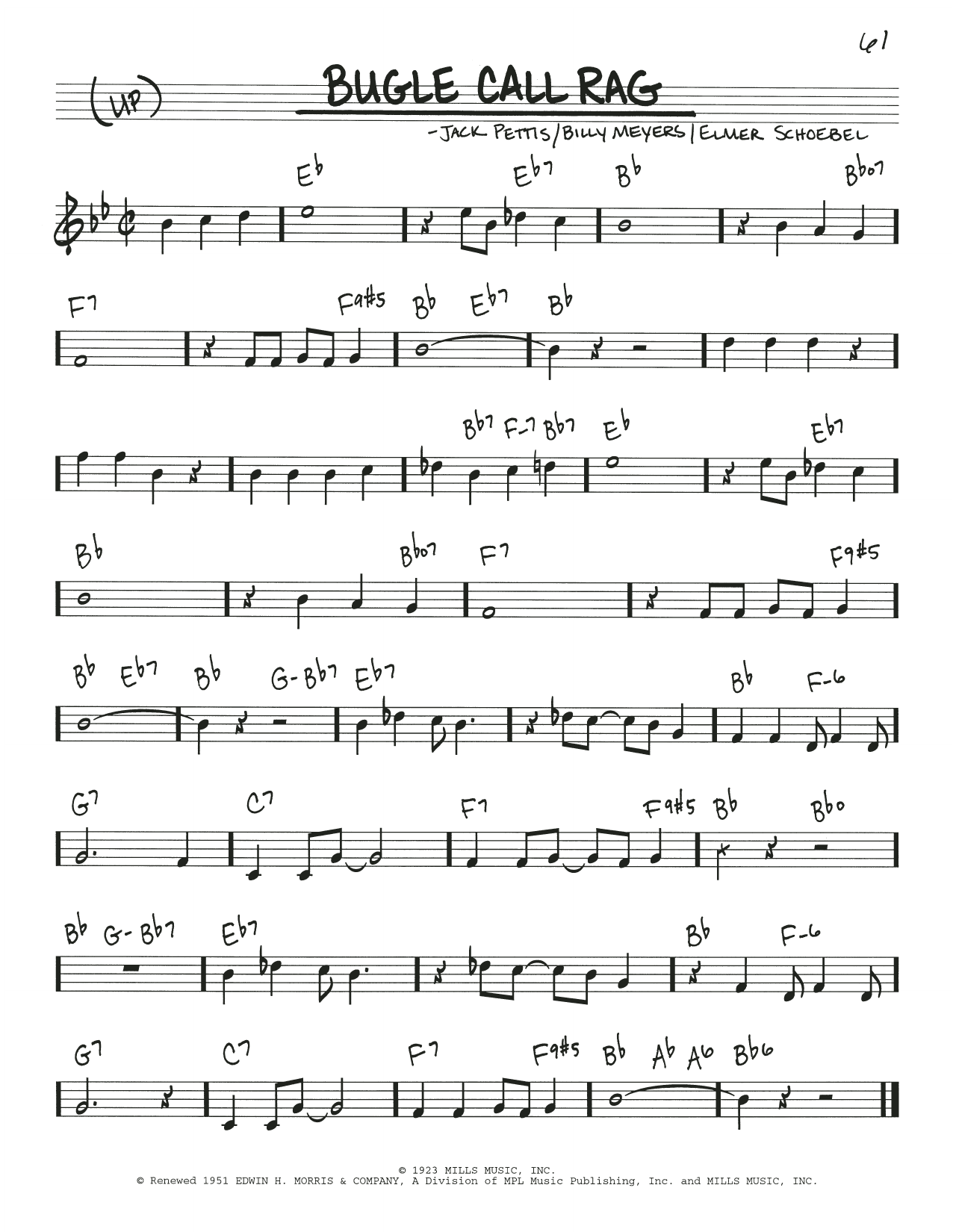Learn to play Jack Pettis Bugle Call Rag sheet music for Real Book – Melody & Chords in minutes. Price: 5.9900$ Jack Pettis Bugle Call Rag sheet music notes and chords arranged for Real Book – Melody & Chords
