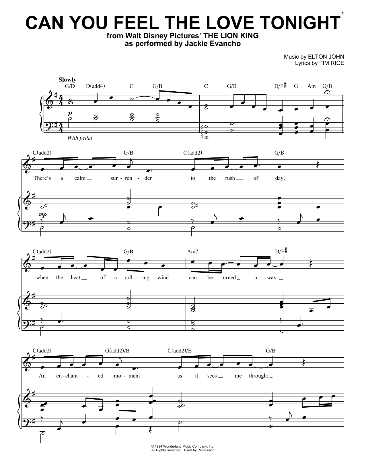 Jackie Evancho Can You Feel The Love Tonight (from The Lion King) sheet music notes and chords. Download Printable PDF.