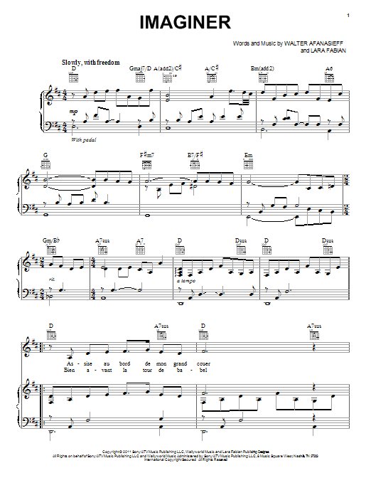 Jackie Evancho Imaginer sheet music notes and chords. Download Printable PDF.