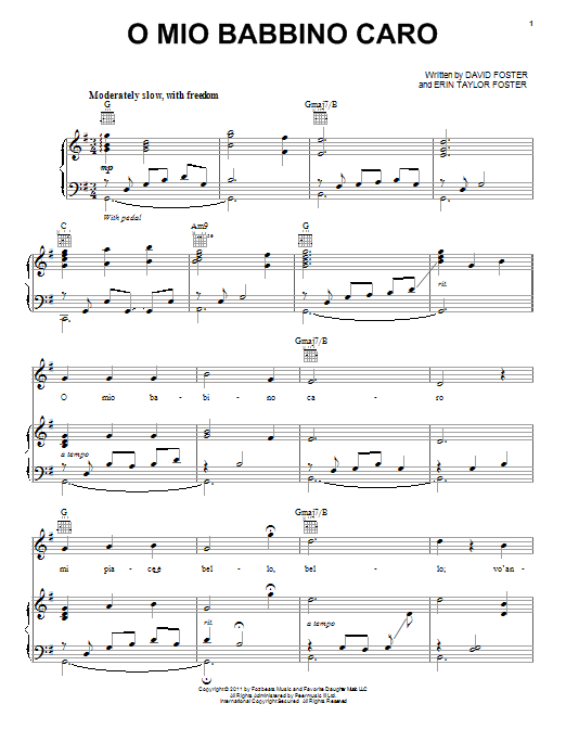 Jackie Evancho O Mio Babbino Caro sheet music notes and chords. Download Printable PDF.