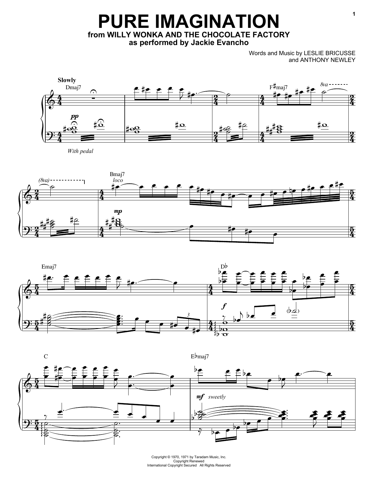 Learn to play Jackie Evancho Pure Imagination sheet music for Piano & Vocal in minutes. Price: 7.8900$ Jackie Evancho Pure Imagination sheet music notes and chords arranged for Piano & Vocal