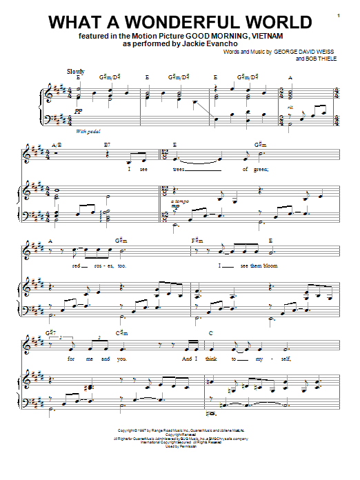 Jackie Evancho What A Wonderful World sheet music notes and chords. Download Printable PDF.