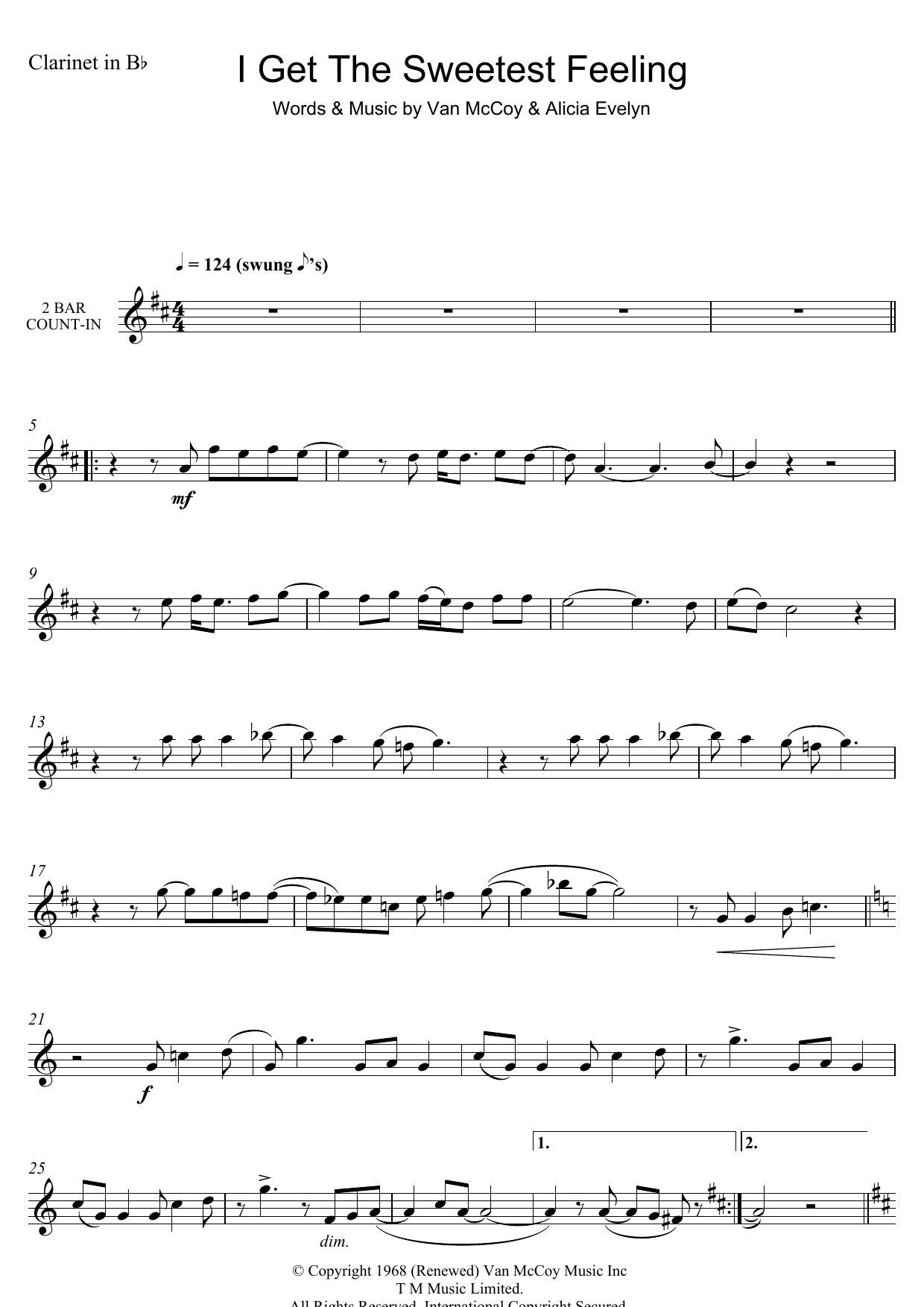 Jackie Wilson I Get The Sweetest Feeling sheet music notes and chords. Download Printable PDF.