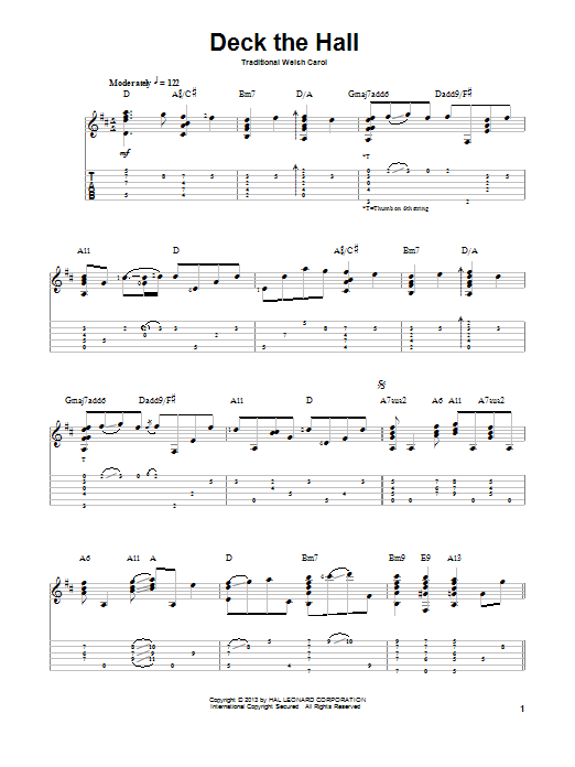 Jake Reichbart Deck The Hall sheet music notes and chords. Download Printable PDF.