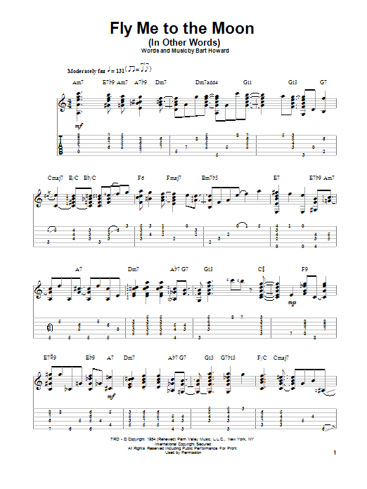 Jake Reichbart Fly Me To The Moon (In Other Words) sheet music notes and chords. Download Printable PDF.