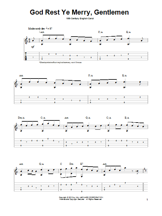 Jake Reichbart God Rest Ye Merry, Gentlemen sheet music notes and chords. Download Printable PDF.