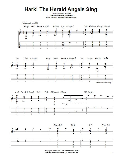 Jake Reichbart Hark! The Herald Angels Sing sheet music notes and chords. Download Printable PDF.