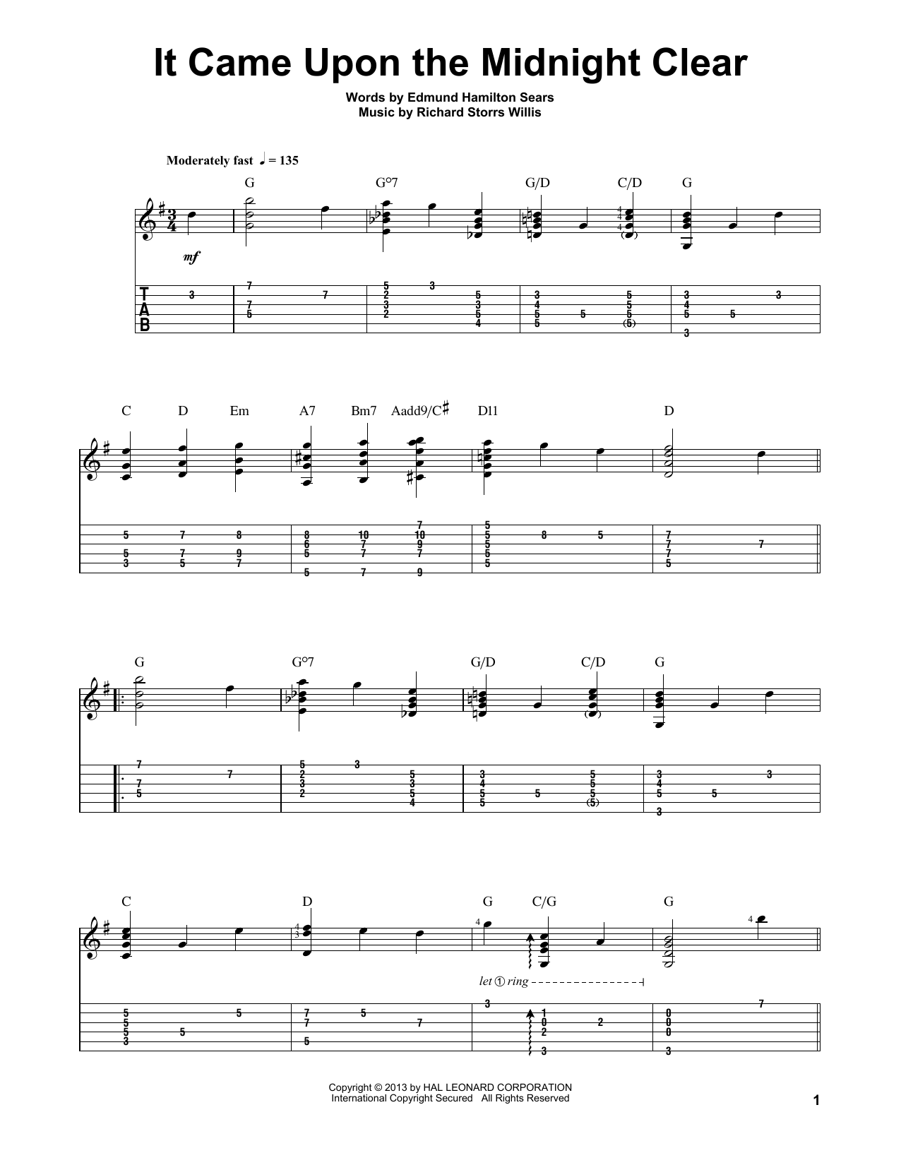 Jake Reichbart It Came Upon The Midnight Clear sheet music notes and chords. Download Printable PDF.