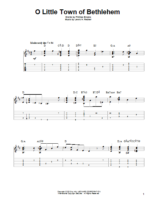 Jake Reichbart O Little Town Of Bethlehem sheet music notes and chords. Download Printable PDF.