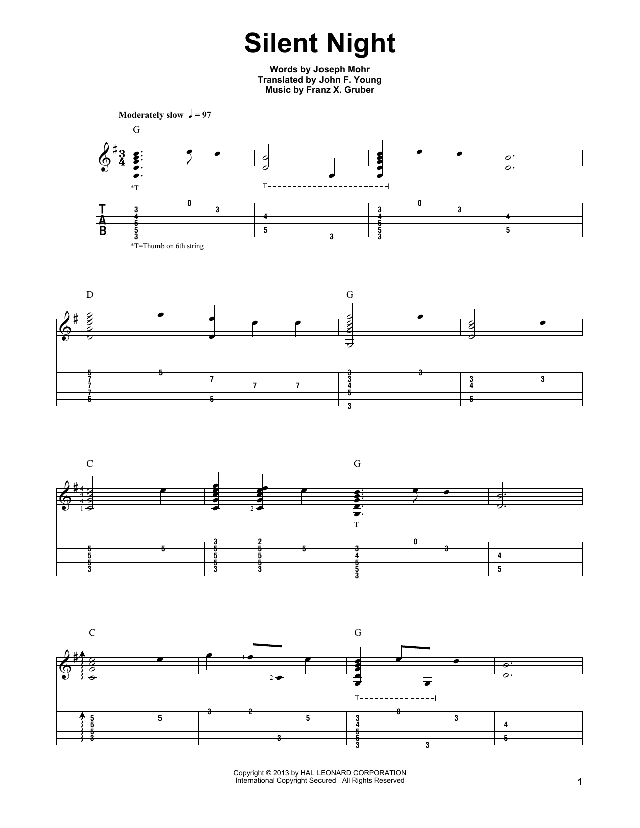 Jake Reichbart Silent Night sheet music notes and chords. Download Printable PDF.