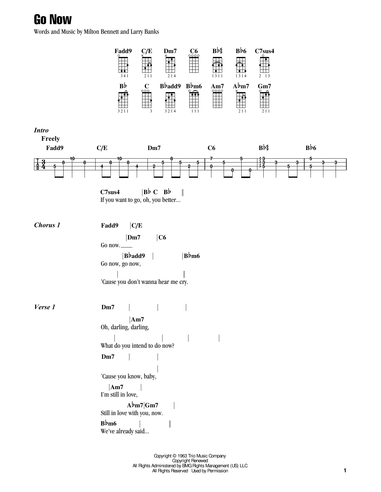 Learn to play Jake Shimabukuro Go Now (feat. Michael McDonald) sheet music for Ukulele in minutes. Price: 5.9900$ Jake Shimabukuro Go Now (feat. Michael McDonald) sheet music notes and chords arranged for Ukulele