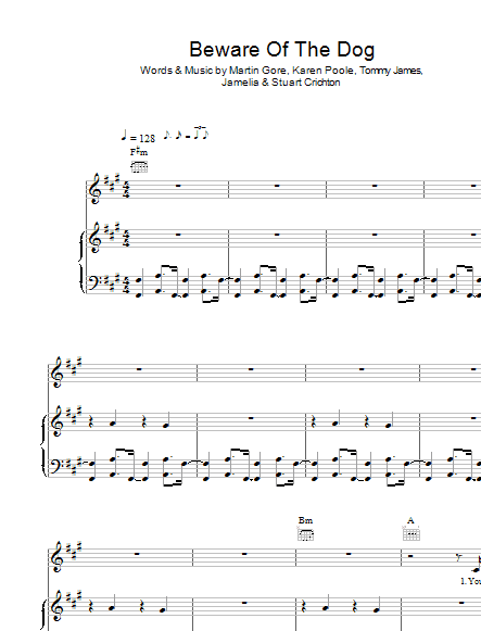 Learn to play Jamelia Beware Of The Dog sheet music for Piano, Vocal & Guitar Chords in minutes. Price: 7.8900$ Jamelia Beware Of The Dog sheet music notes and chords arranged for Piano, Vocal & Guitar Chords