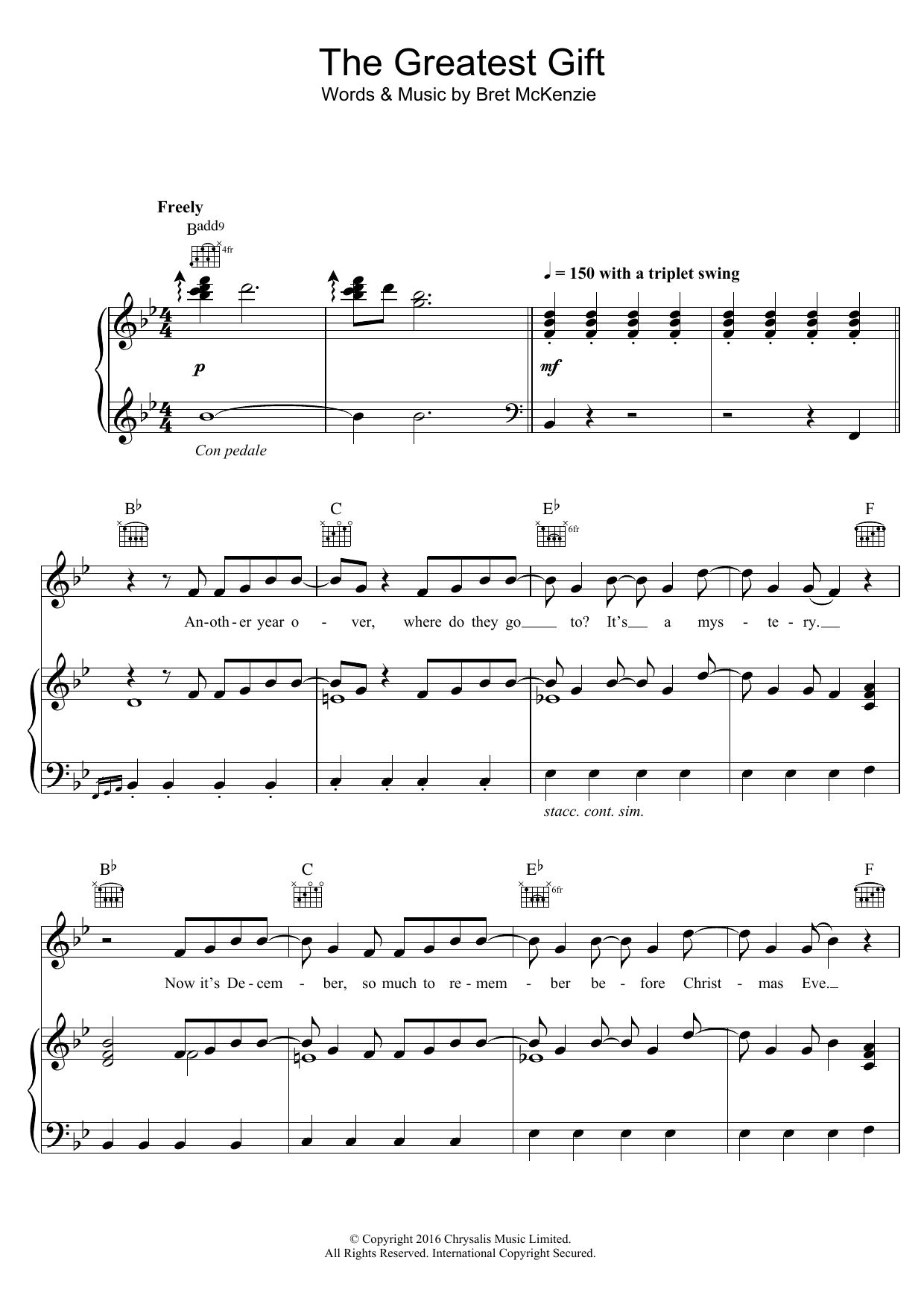 James Corden The Greatest Gift sheet music notes and chords. Download Printable PDF.