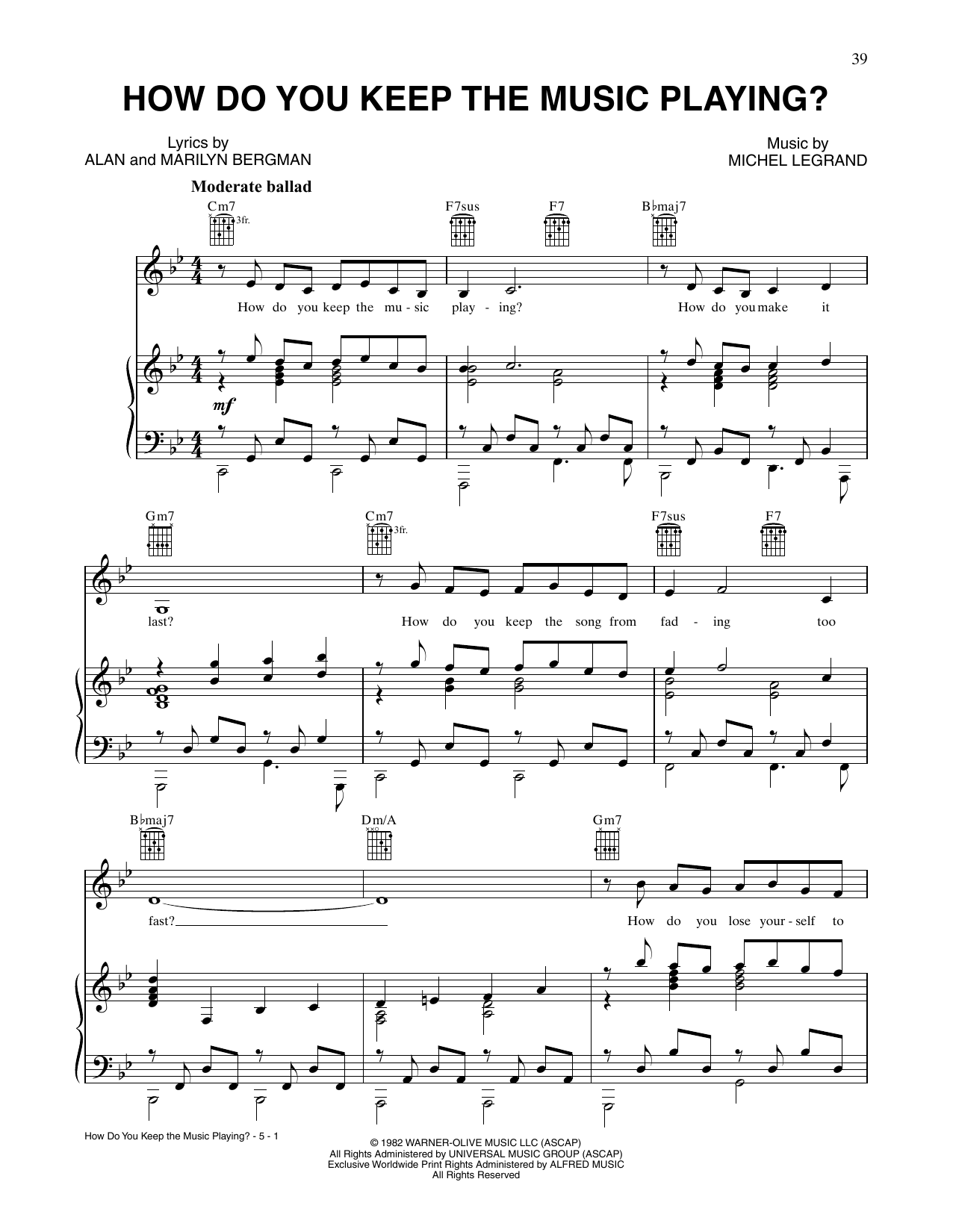 James Ingram and Patti Austin How Do You Keep The Music Playing? (from Best Friends) sheet music notes and chords. Download Printable PDF.