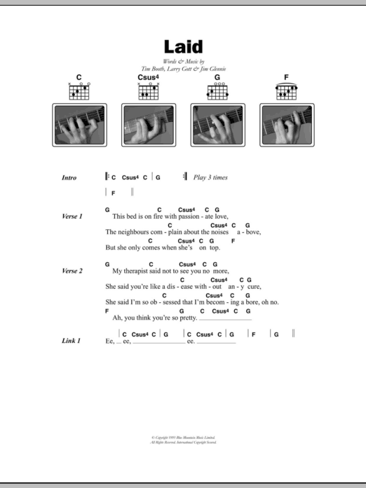 James Laid sheet music notes and chords. Download Printable PDF.