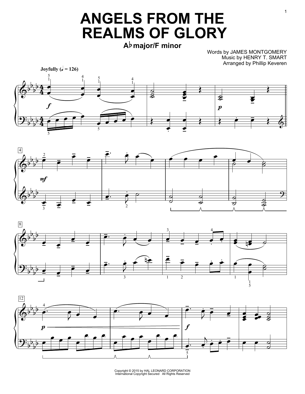 Learn to play Phillip Keveren Angels From The Realms Of Glory sheet music for Piano Solo in minutes. Price: 7.8900$ Phillip Keveren Angels From The Realms Of Glory sheet music notes and chords arranged for Piano Solo