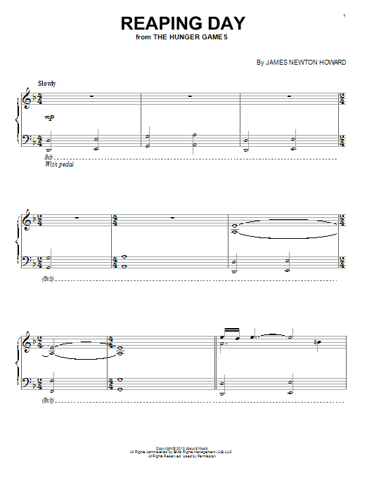 Learn to play James Newton Howard Reaping Day sheet music for Piano Solo in minutes. Price: 7.8900$ James Newton Howard Reaping Day sheet music notes and chords arranged for Piano Solo