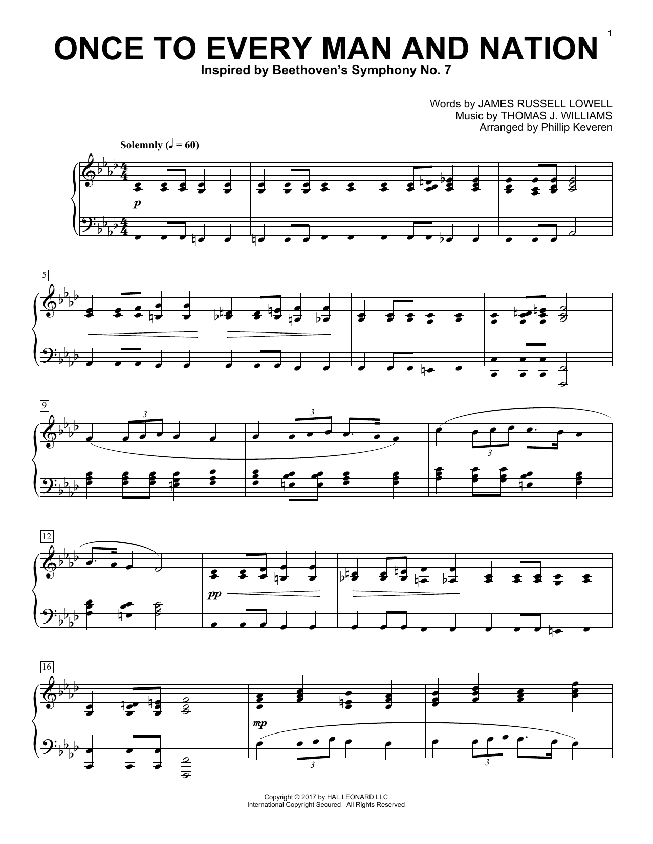 Learn to play Phillip Keveren Once To Every Man And Nation sheet music for Piano Solo in minutes. Price: 7.8900$ Phillip Keveren Once To Every Man And Nation sheet music notes and chords arranged for Piano Solo