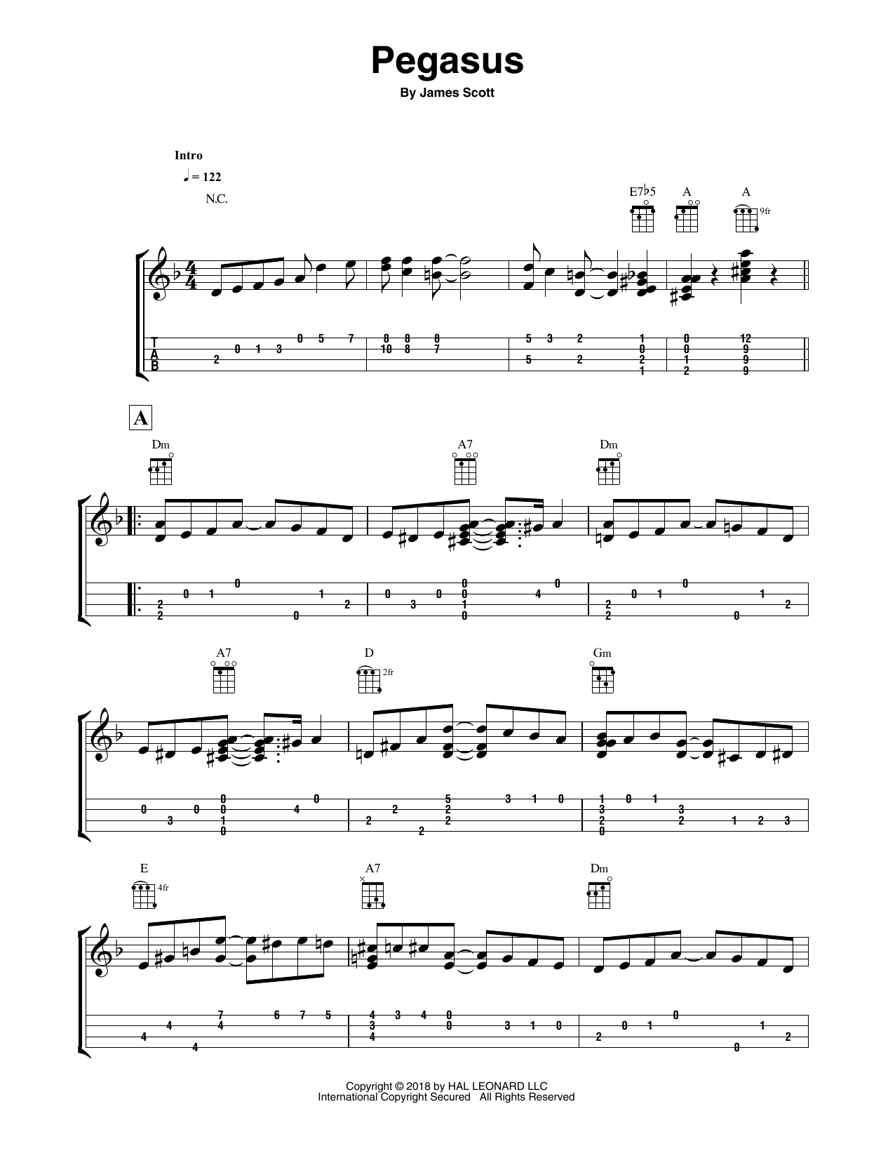 Fred Sokolow Pegasus sheet music notes and chords. Download Printable PDF.