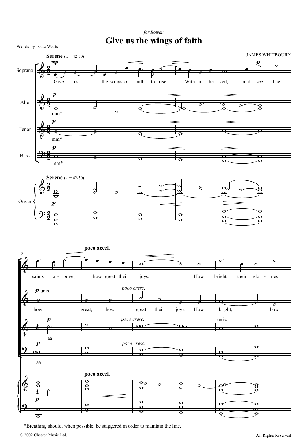 James Whitbourn Give Us The Wings Of Faith sheet music notes and chords. Download Printable PDF.