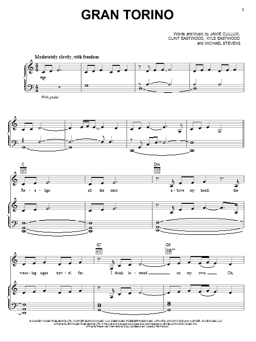 Jamie Cullum Gran Torino sheet music notes and chords. Download Printable PDF.