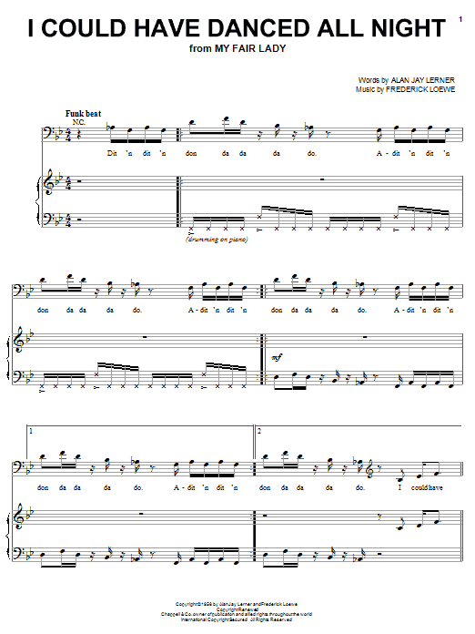 Jamie Cullum I Could Have Danced All Night sheet music notes and chords. Download Printable PDF.