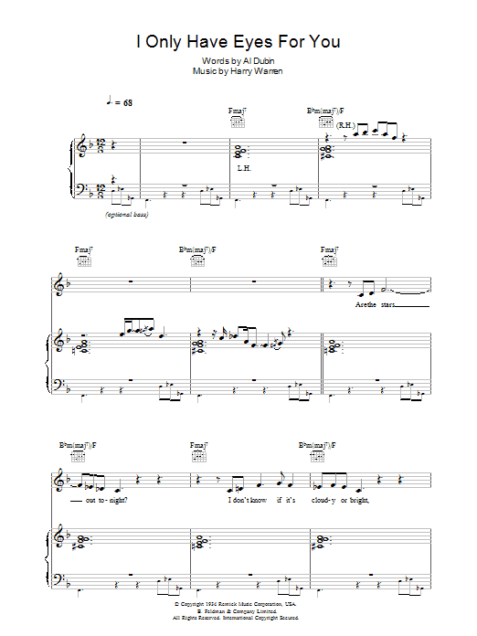 Learn to play Jamie Cullum I Only Have Eyes For You sheet music for Piano, Vocal & Guitar Chords in minutes. Price: 7.8900$ Jamie Cullum I Only Have Eyes For You sheet music notes and chords arranged for Piano, Vocal & Guitar Chords