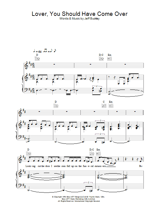 Learn to play Jamie Cullum Lover, You Should Have Come Over sheet music for Piano, Vocal & Guitar Chords in minutes. Price: 7.8900$ Jamie Cullum Lover, You Should Have Come Over sheet music notes and chords arranged for Piano, Vocal & Guitar Chords
