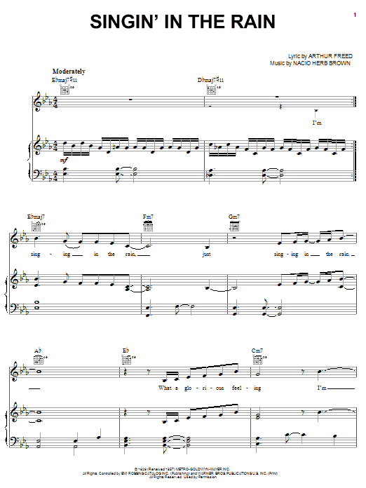 Jamie Cullum Singin' In The Rain sheet music notes and chords. Download Printable PDF.