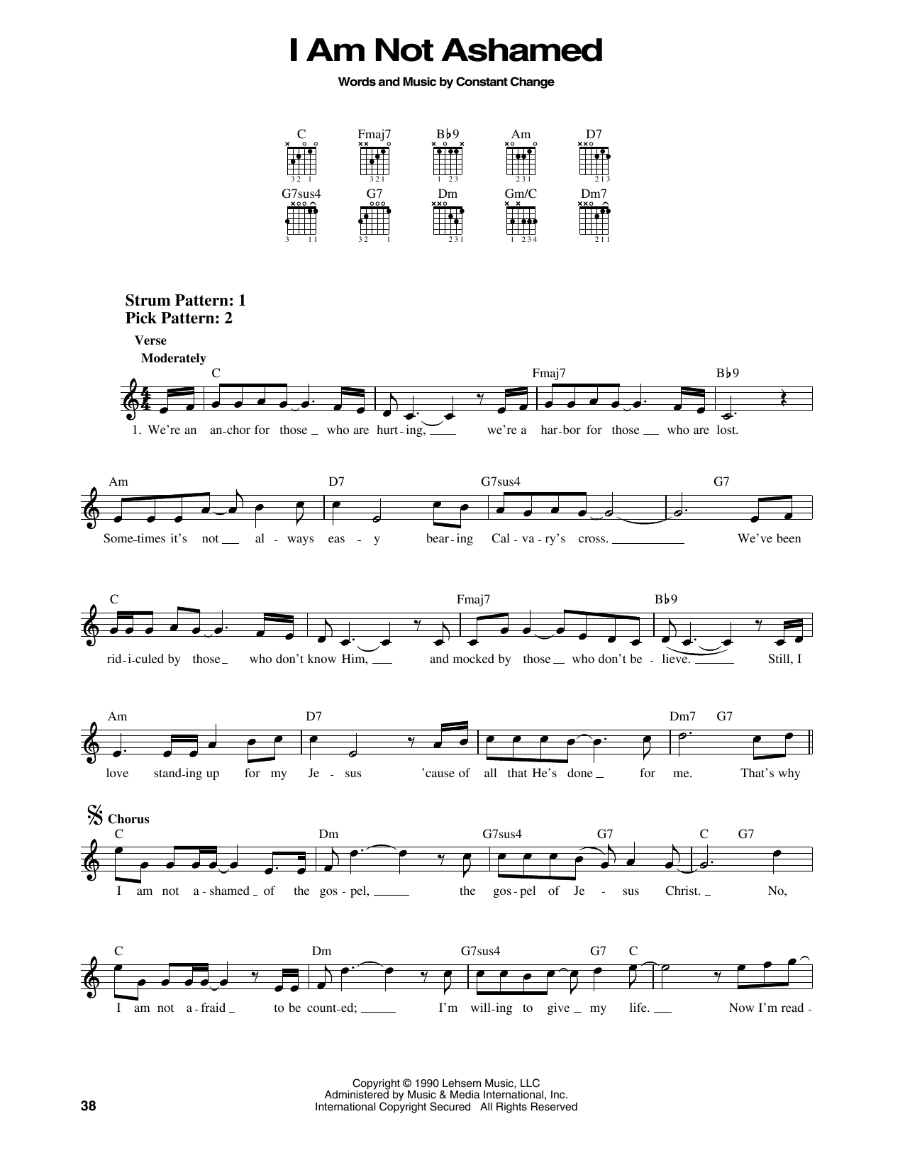 Janet Paschal I Am Not Ashamed sheet music notes and chords. Download Printable PDF.