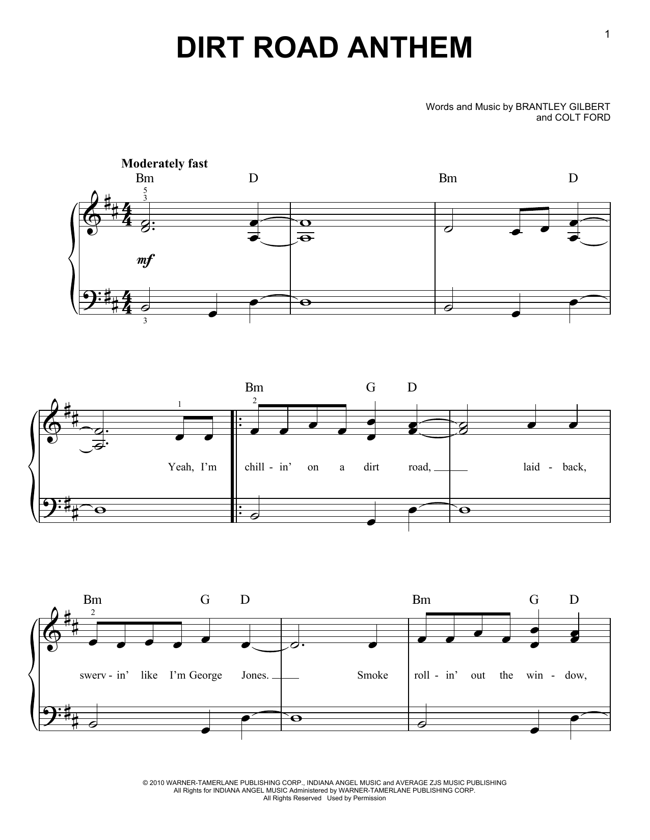 Jason Aldean Dirt Road Anthem sheet music notes and chords. Download Printable PDF.