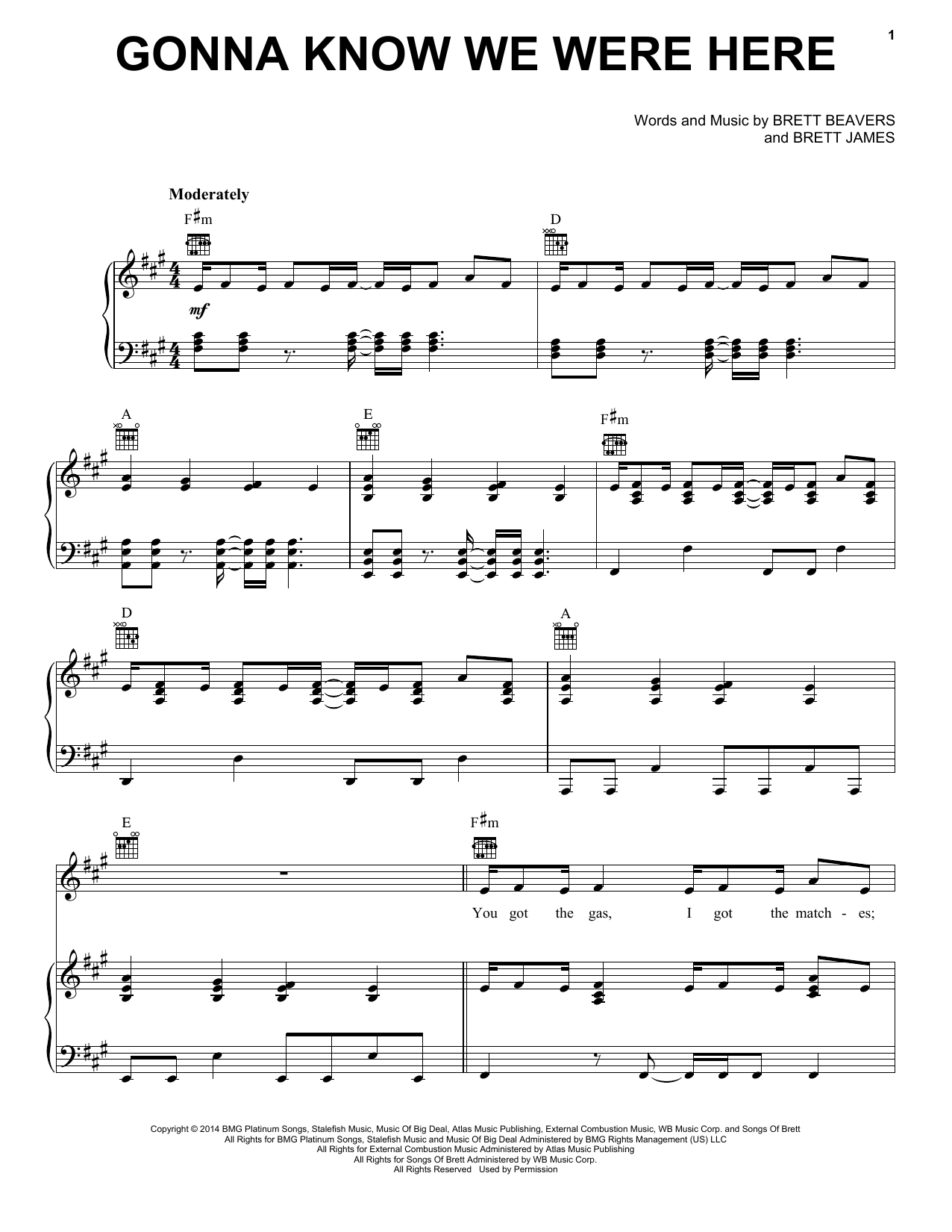 Learn to play Jason Aldean Gonna Know We Were Here sheet music for Piano, Vocal & Guitar Chords (Right-Hand Melody) in minutes. Price: 7.8900$ Jason Aldean Gonna Know We Were Here sheet music notes and chords arranged for Piano, Vocal & Guitar Chords (Right-Hand Melody)