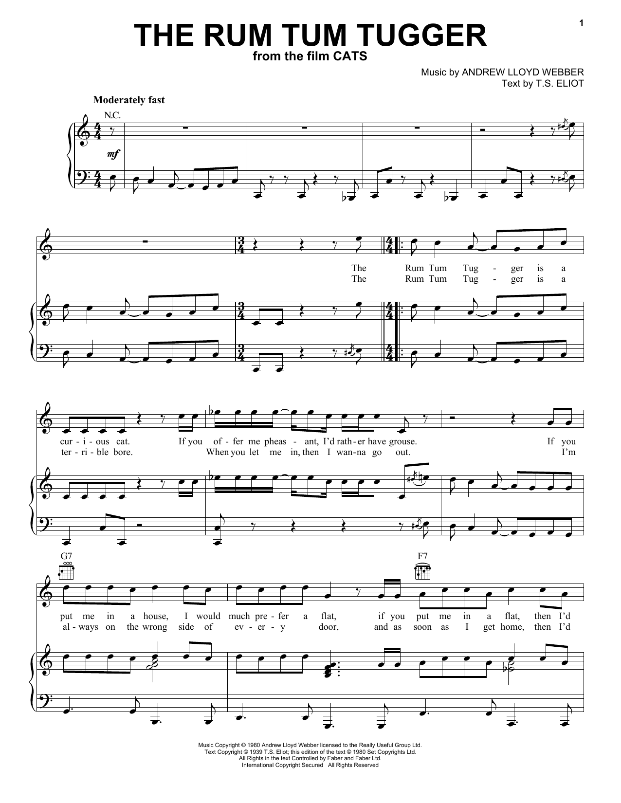 Learn to play Jason Derulo The Rum Tum Tugger (from the Motion Picture Cats) sheet music for Piano, Vocal & Guitar Chords (Right-Hand Melody) in minutes. Price: 6.9900$ Jason Derulo The Rum Tum Tugger (from the Motion Picture Cats) sheet music notes and chords arranged for Piano, Vocal & Guitar Chords (Right-Hand Melody)