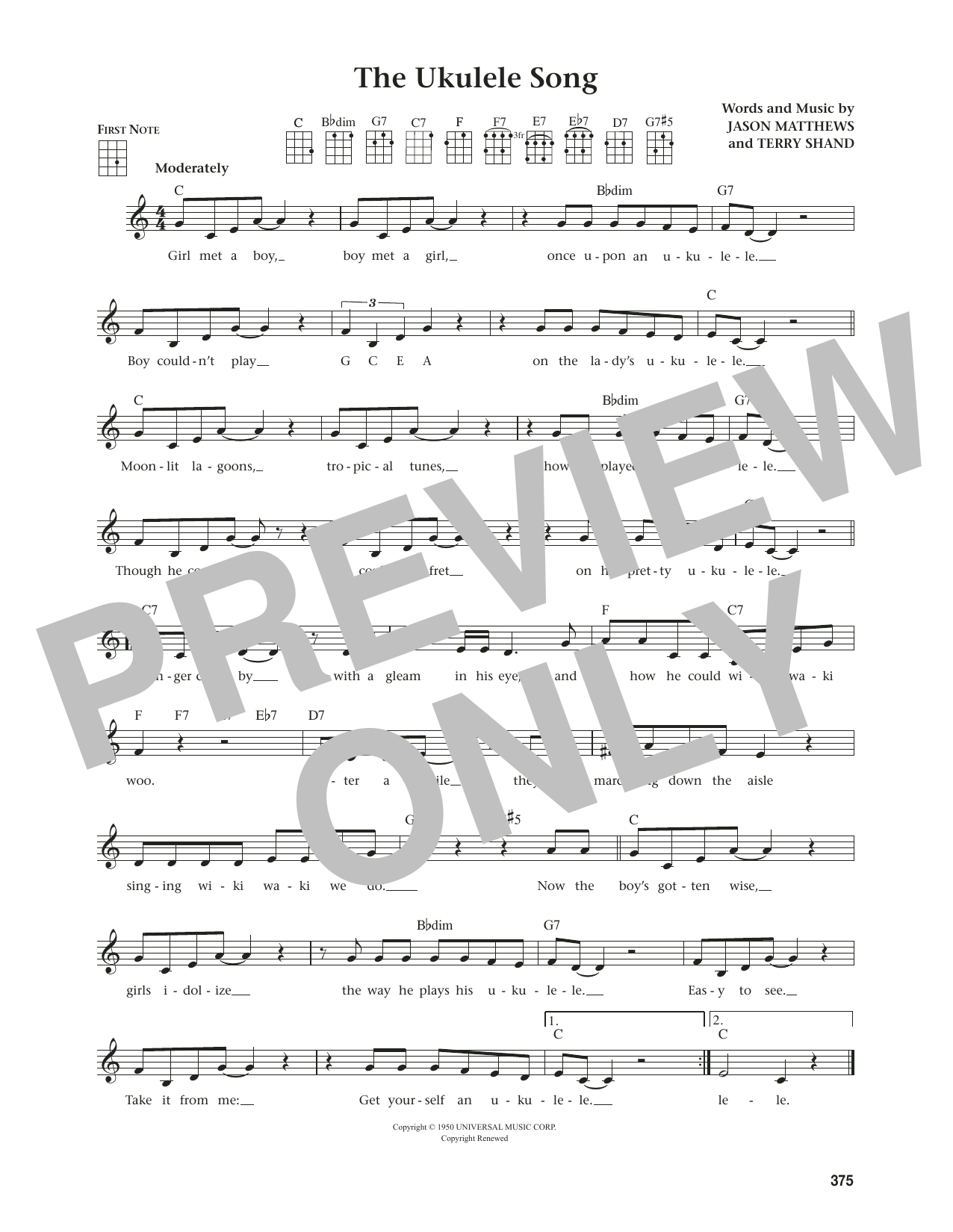 Jason Matthews The Ukulele Song (from The Daily Ukulele) (arr. Jim Beloff) sheet music notes and chords. Download Printable PDF.