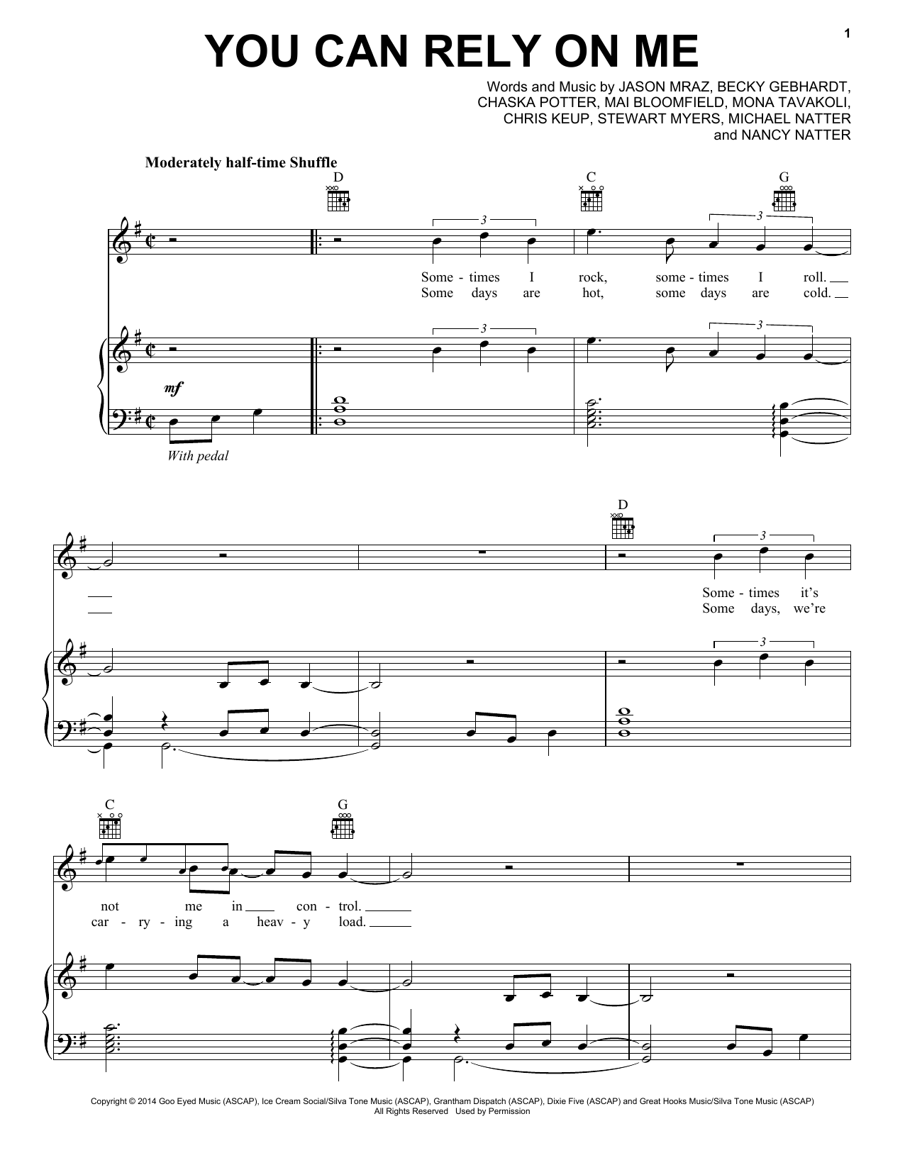 Learn to play Jason Mraz You Can Rely On Me sheet music for Guitar Tab in minutes. Price: 7.8900$ Jason Mraz You Can Rely On Me sheet music notes and chords arranged for Guitar Tab