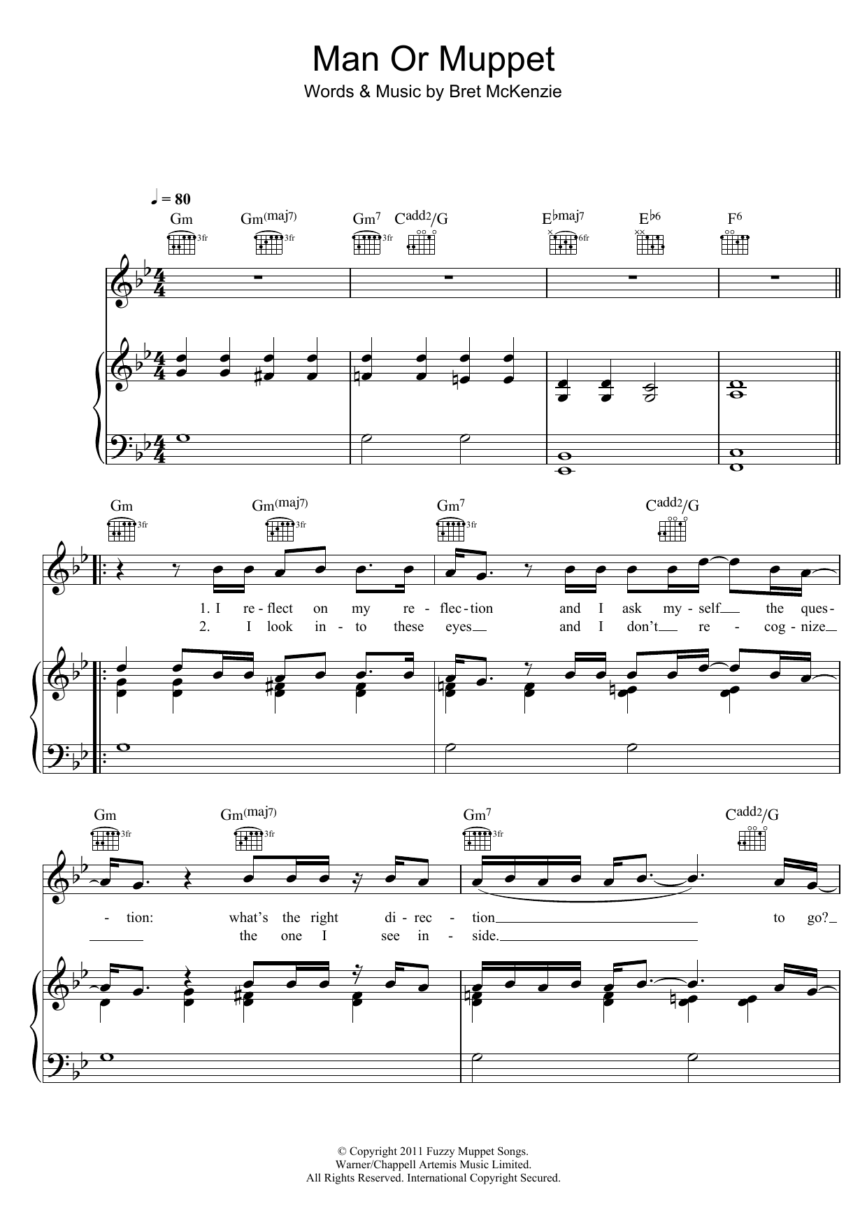 Learn to play Jason Segel Man Or Muppet sheet music for Piano, Vocal & Guitar Chords in minutes. Price: 7.8900$ Jason Segel Man Or Muppet sheet music notes and chords arranged for Piano, Vocal & Guitar Chords