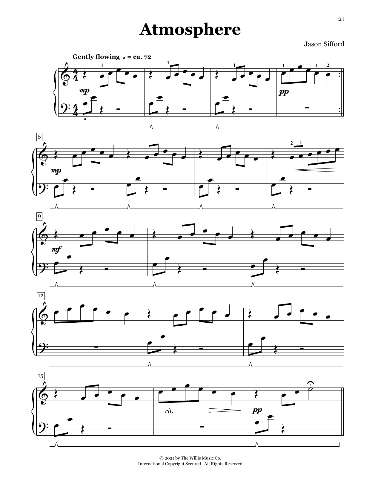 Jason Sifford Atmosphere sheet music notes and chords. Download Printable PDF.