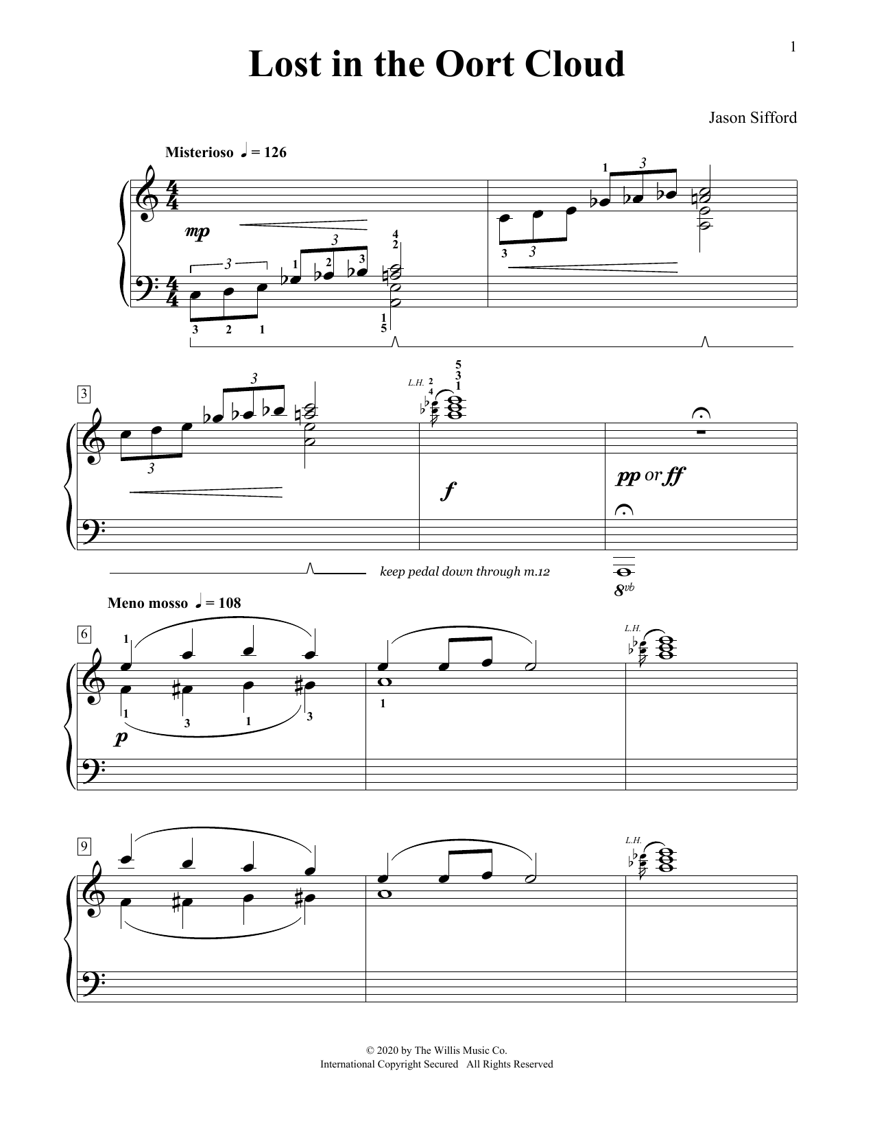 Learn to play Jason Sifford Lost In The Oort Cloud sheet music for Educational Piano in minutes. Price: 6.9900$ Jason Sifford Lost In The Oort Cloud sheet music notes and chords arranged for Educational Piano