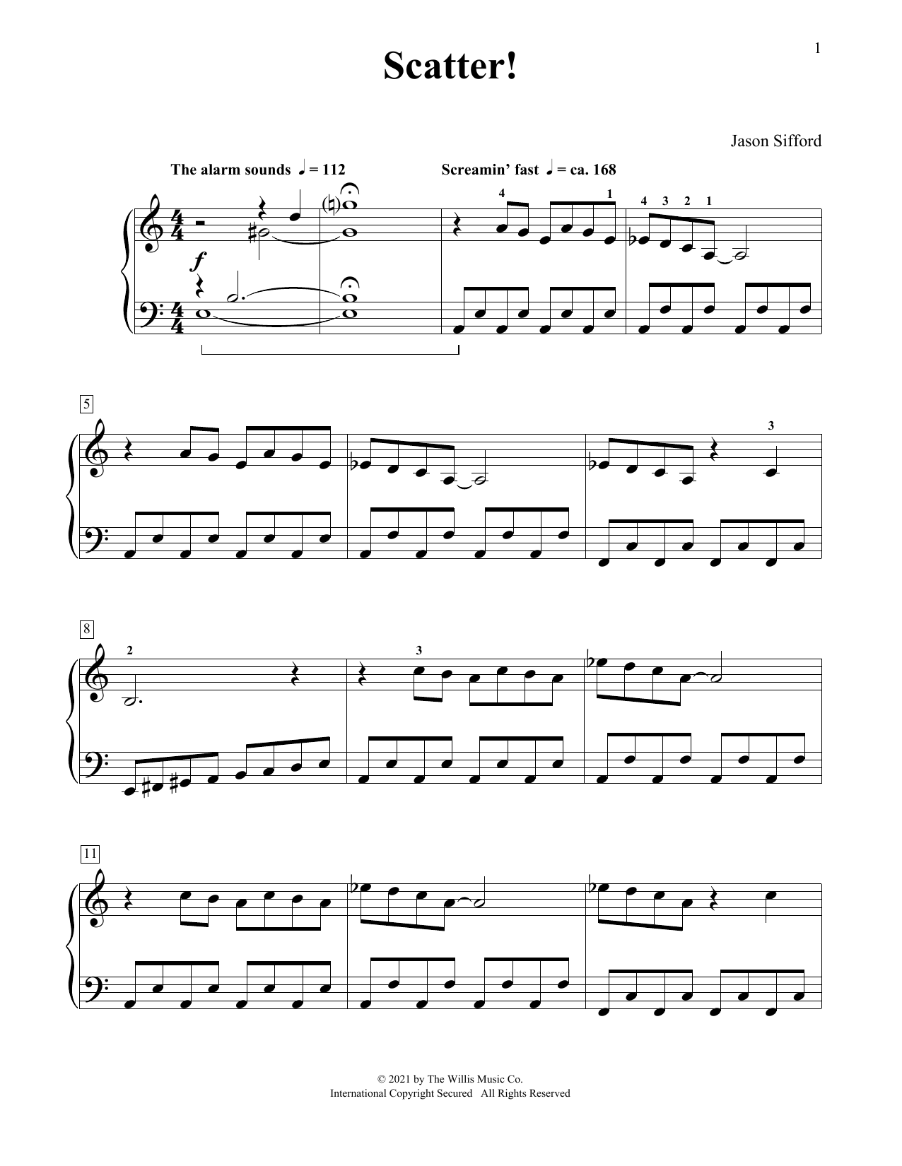 Jason Sifford Scatter! sheet music notes and chords. Download Printable PDF.