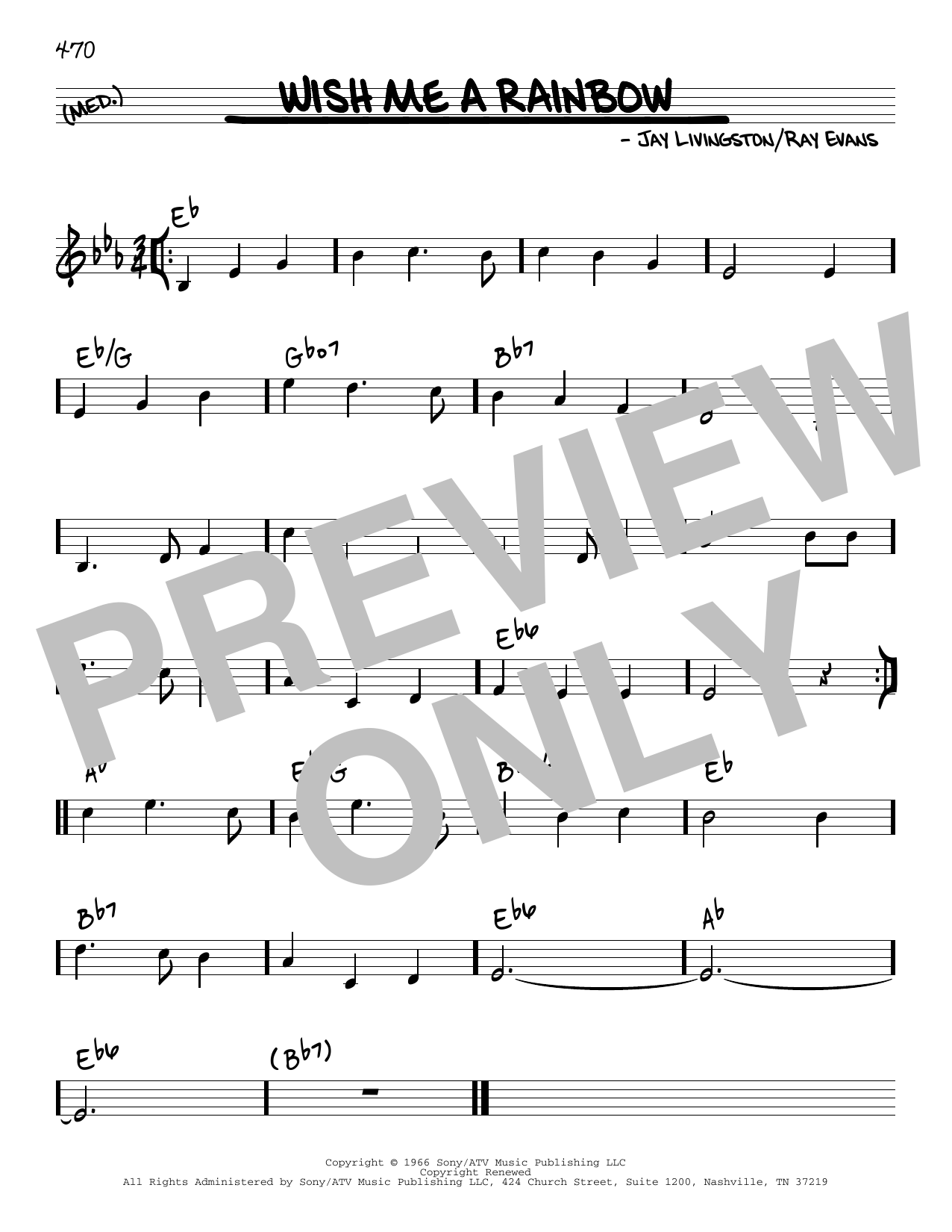 Learn to play Jay Livingston & Ray Evans Wish Me A Rainbow sheet music for Real Book – Melody & Chords in minutes. Price: 5.9900$ Jay Livingston & Ray Evans Wish Me A Rainbow sheet music notes and chords arranged for Real Book – Melody & Chords