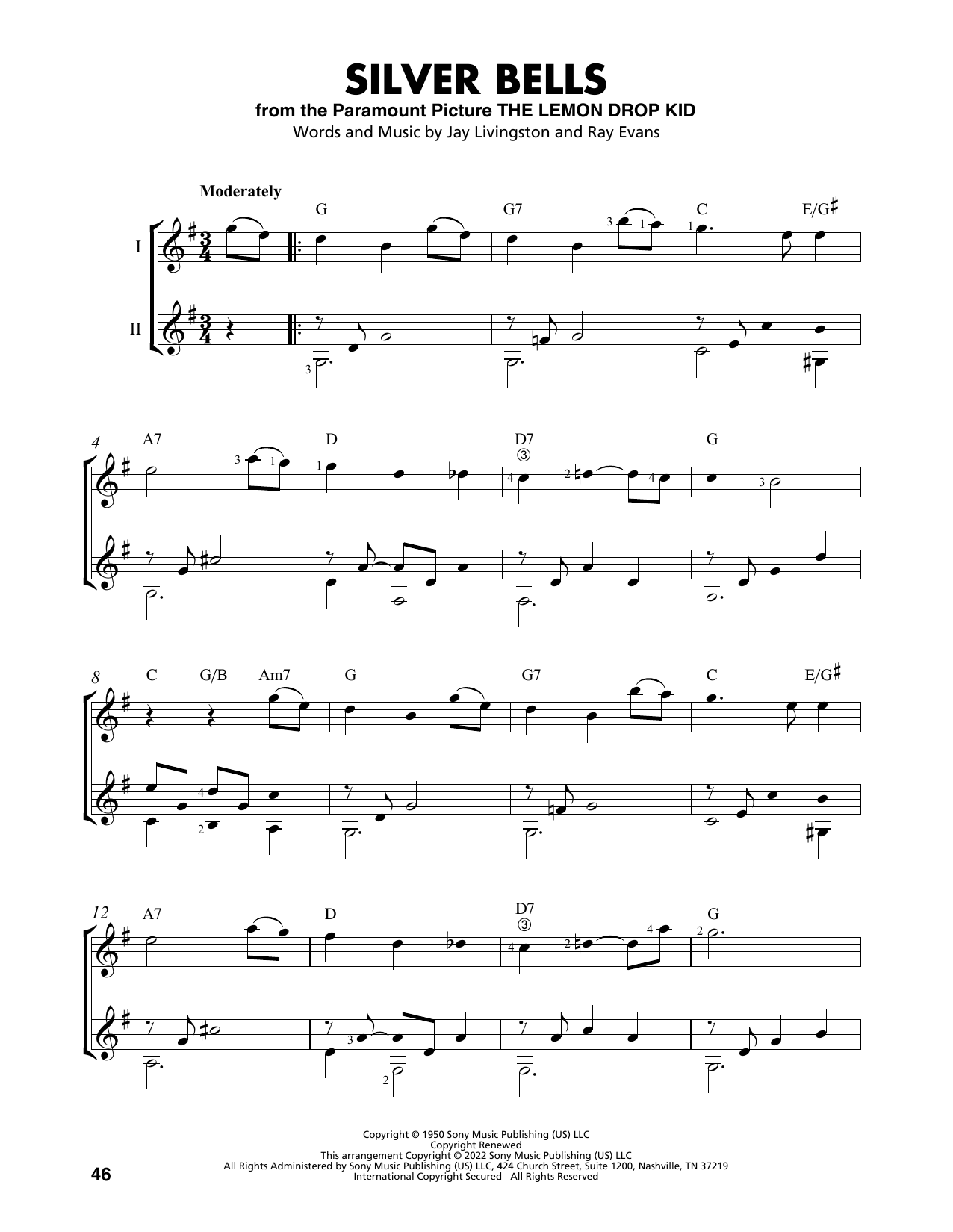 Jay Livingston Silver Bells (arr. Mark Phillips) sheet music notes and chords. Download Printable PDF.