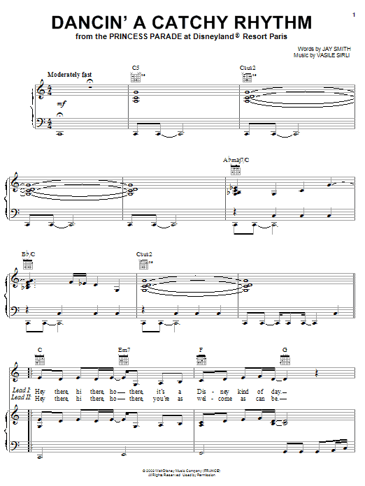 Jay Smith Dancin' A Catchy Rhythm sheet music notes and chords arranged for Piano, Vocal & Guitar Chords (Right-Hand Melody)