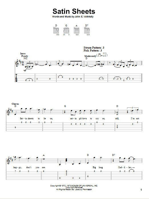 Jeanne Pruett Satin Sheets sheet music notes and chords. Download Printable PDF.