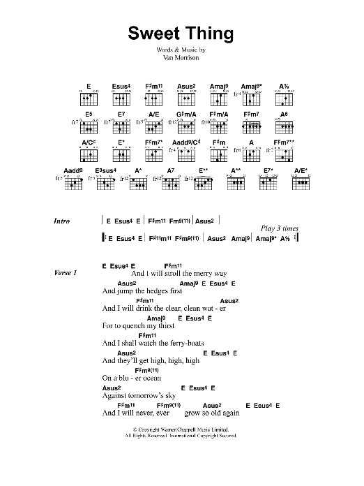 Jeff Buckley Sweet Thing sheet music notes and chords. Download Printable PDF.